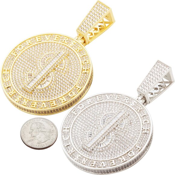 CZ-Necklace-in-YG_600x.jpg?v=  14k Yellow/White Gold Plated AAA Cubic Zirconia Forever Rich Pendant